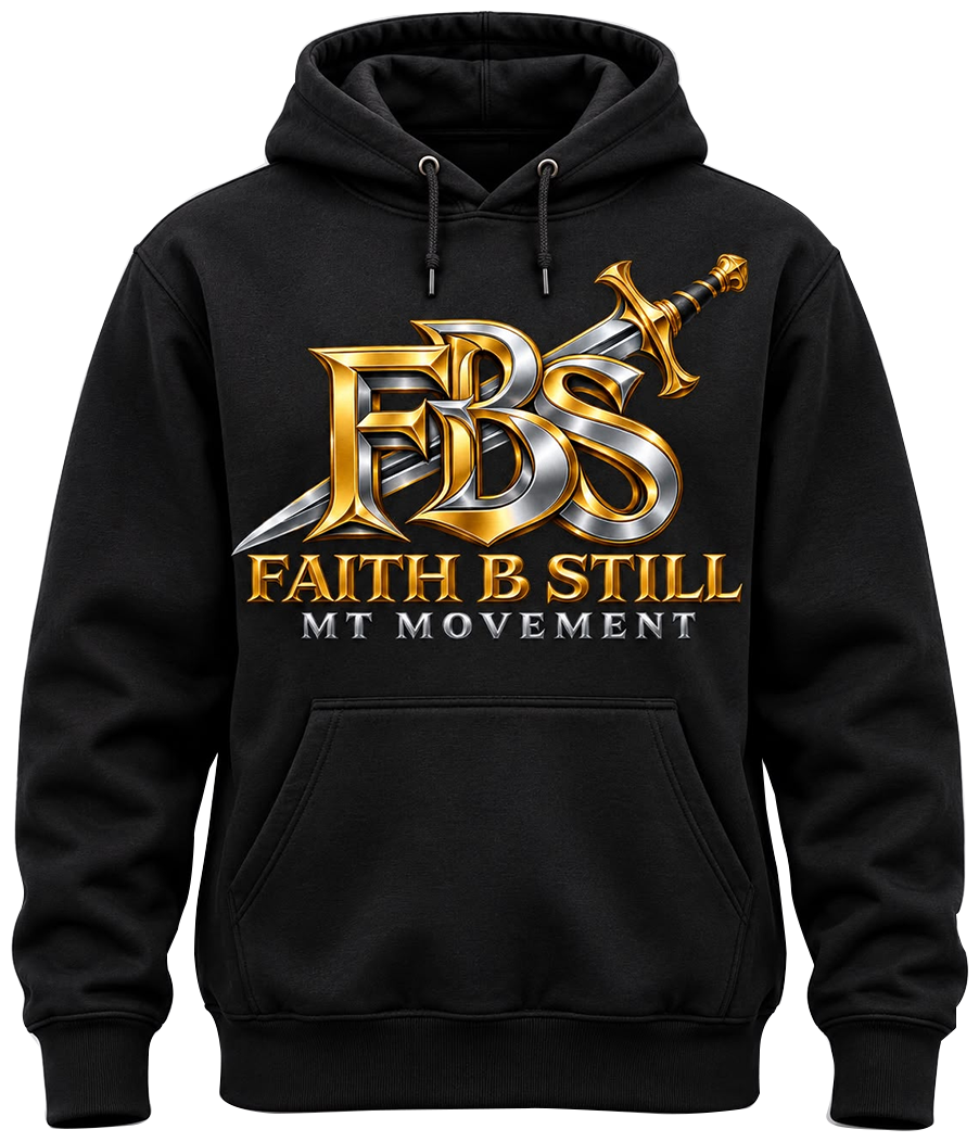 Black FBS hoodie with gold and silver logo