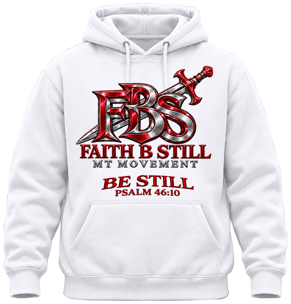 White FBS hoodie with red and silver logo