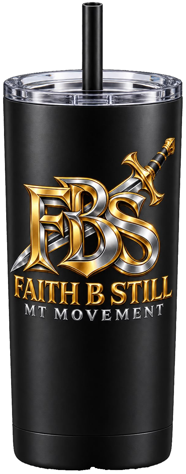 Black FBS insulated tumbler with gold logo